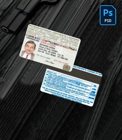 International Driving License PSD